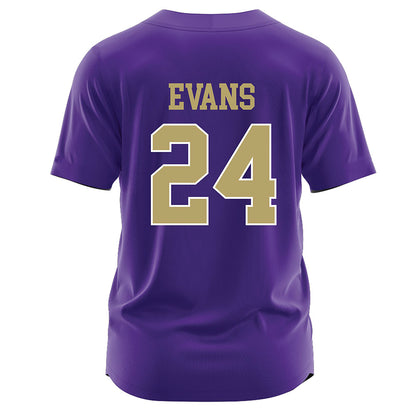 JMU - NCAA Softball : Emma Jo Evans - Purple Jersey-1