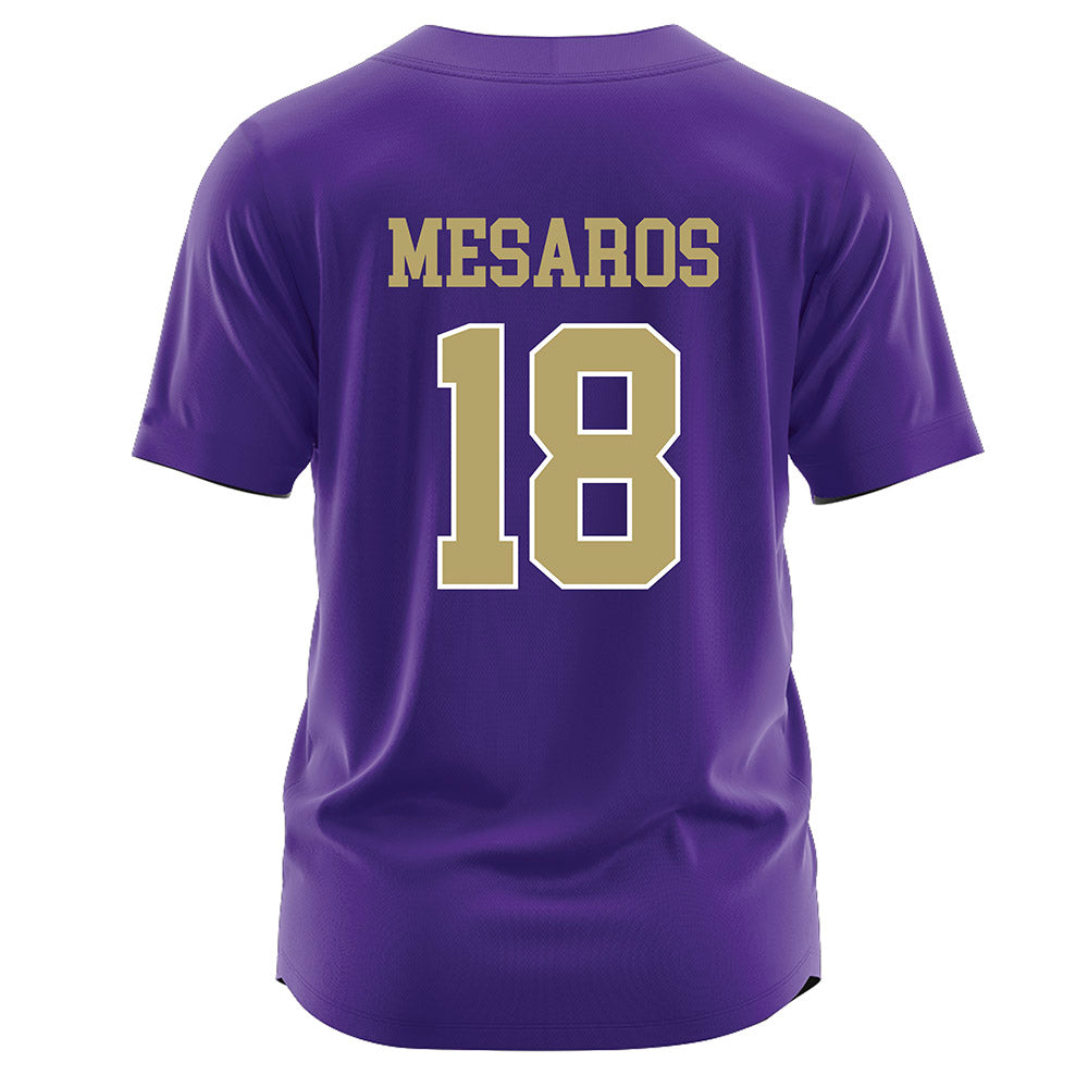 JMU - NCAA Softball : Morgan Mesaros - Purple Jersey-1