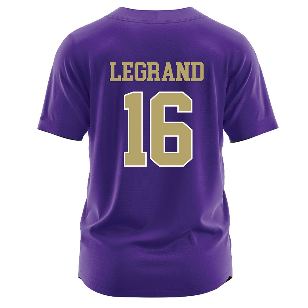 JMU - NCAA Softball : Emily LeGrand - Purple Jersey-1