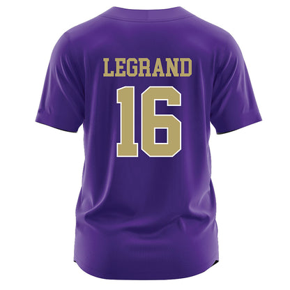 JMU - NCAA Softball : Emily LeGrand - Purple Jersey-1