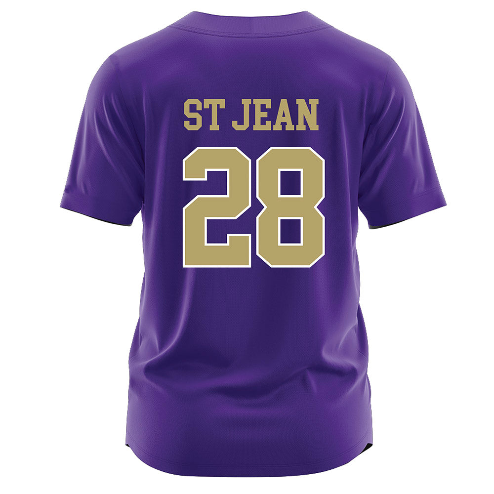 JMU - NCAA Softball : Lisey St Jean - Purple Jersey-1