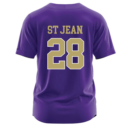 JMU - NCAA Softball : Lisey St Jean - Purple Jersey-1