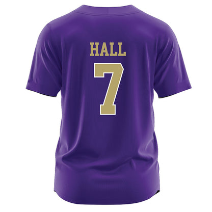 JMU - NCAA Softball : Jasmine Hall - Purple Softball Jersey