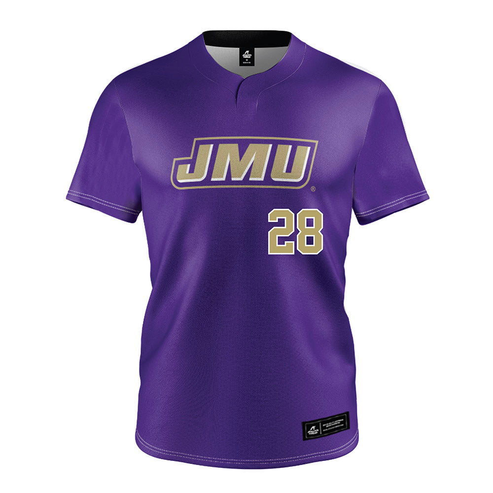 JMU - NCAA Softball : Lisey St Jean - Purple Jersey-0