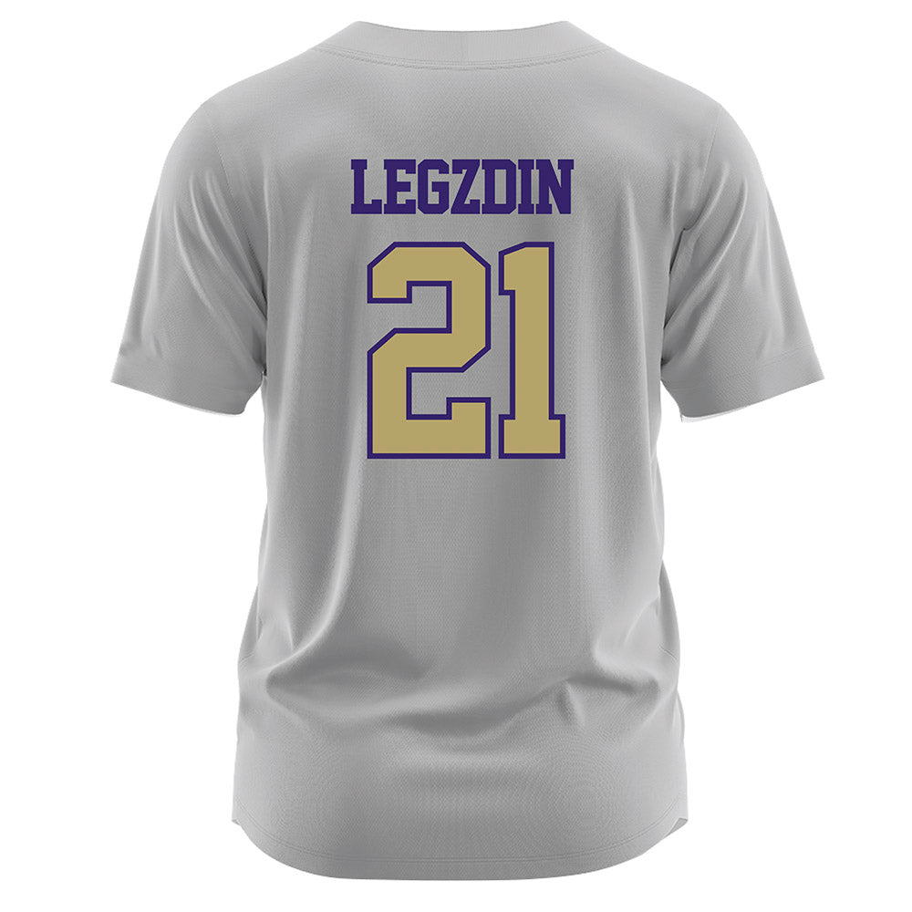 JMU - NCAA Softball : Cali Legzdin - Grey Jersey-1