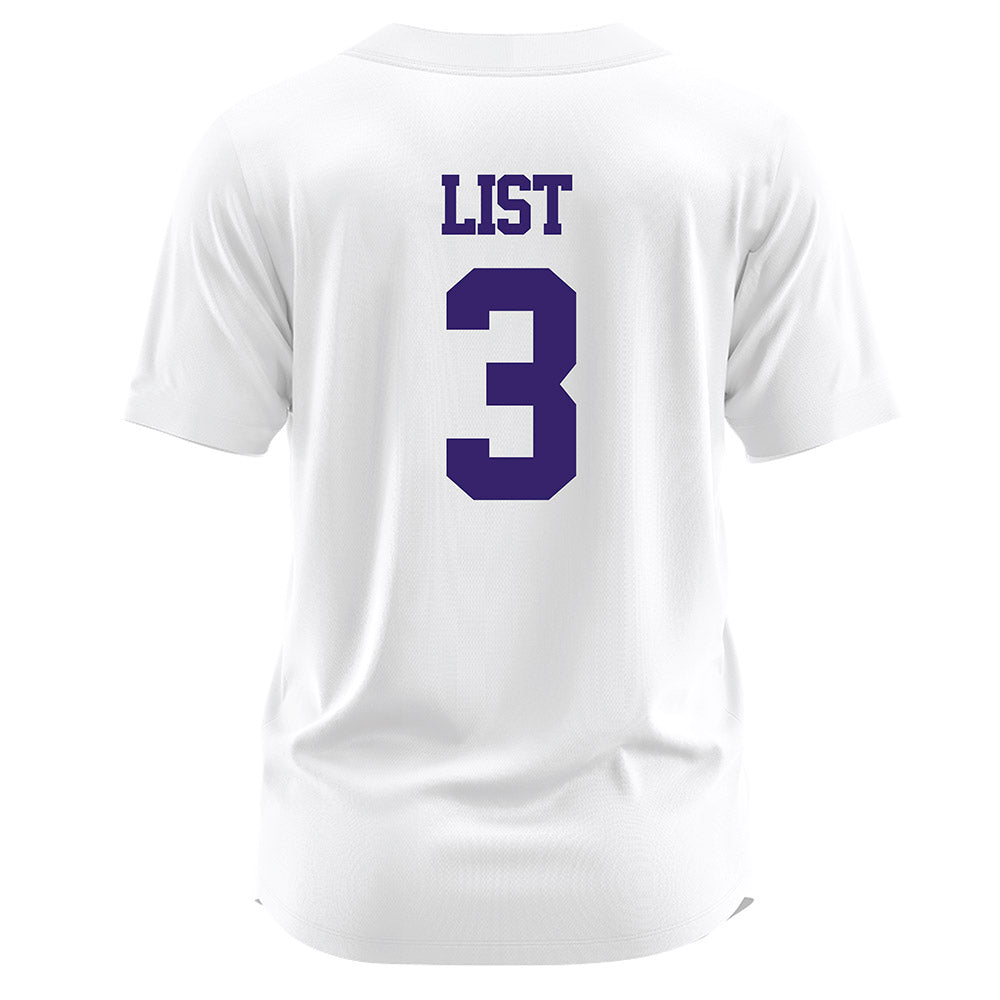 JMU - NCAA Softball : Payton List - White Jersey-1