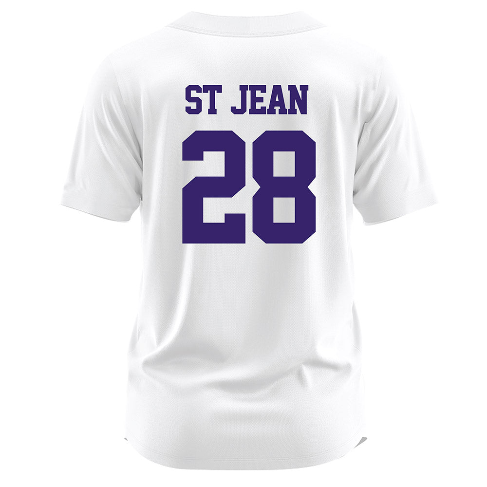 JMU - NCAA Softball : Lisey St Jean - White Jersey-1