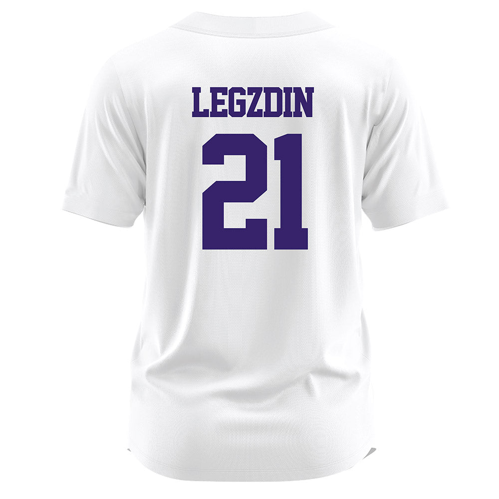 JMU - NCAA Softball : Cali Legzdin - White Jersey-1