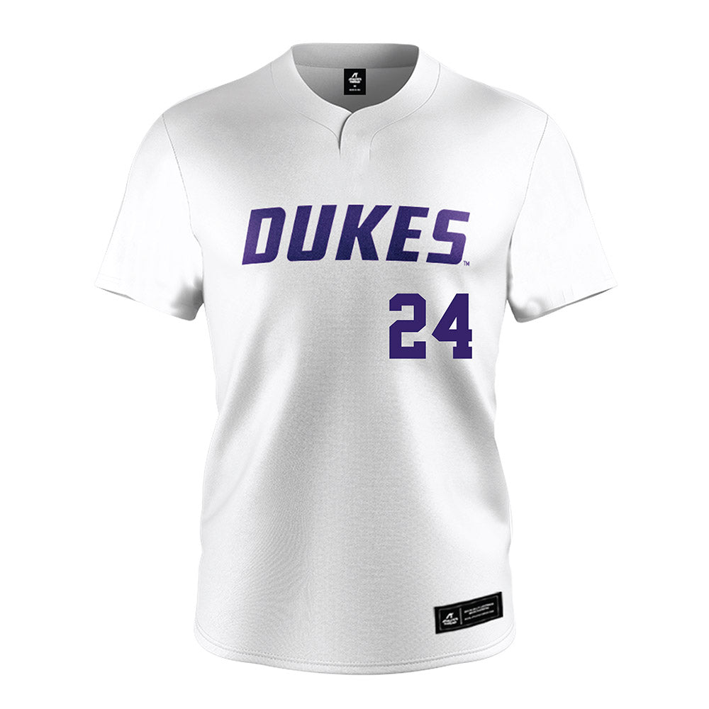 JMU - NCAA Softball : Emma Jo Evans - White Jersey-0