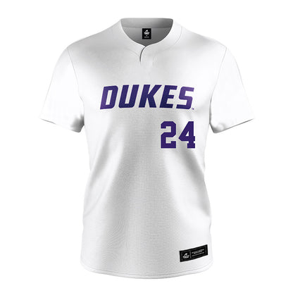 JMU - NCAA Softball : Emma Jo Evans - White Jersey-0