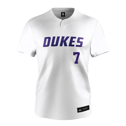 JMU - NCAA Softball : Jasmine Hall - White Softball Jersey