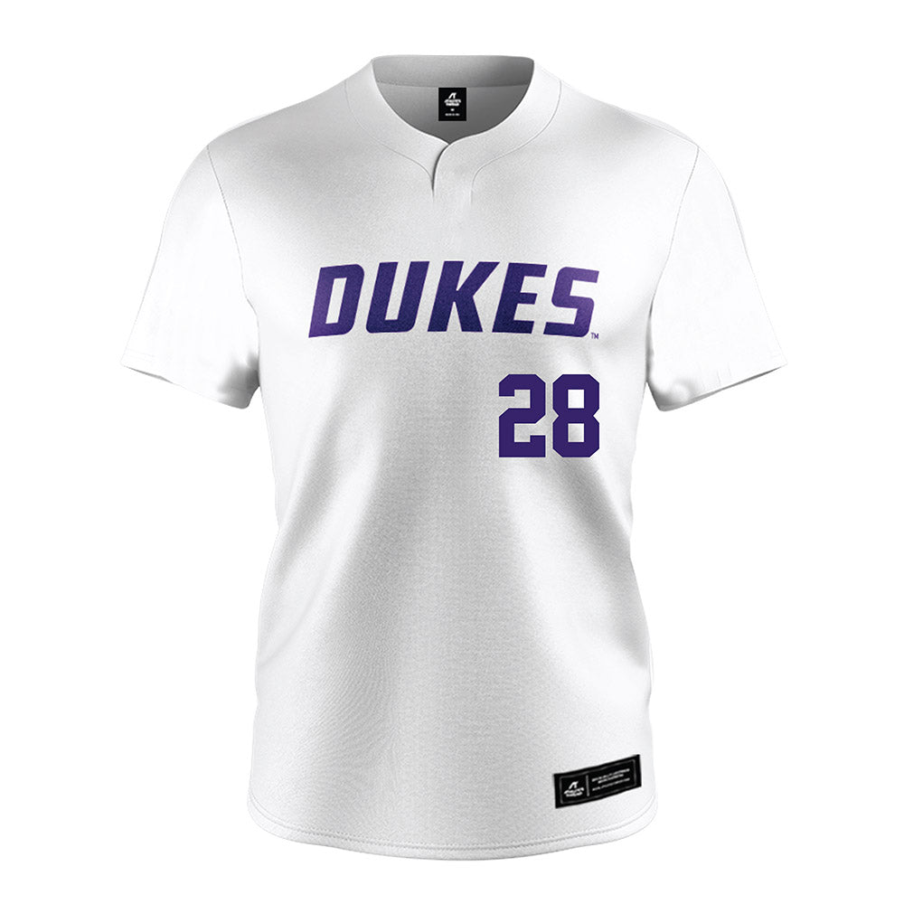JMU - NCAA Softball : Lisey St Jean - White Jersey-0