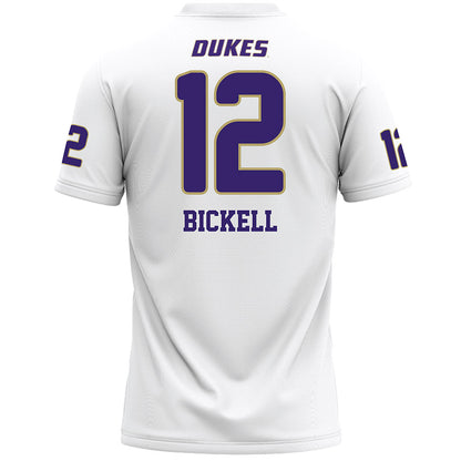 JMU - NCAA Women's Lacrosse : Avery Bickell - White Lacrosse Jersey-1