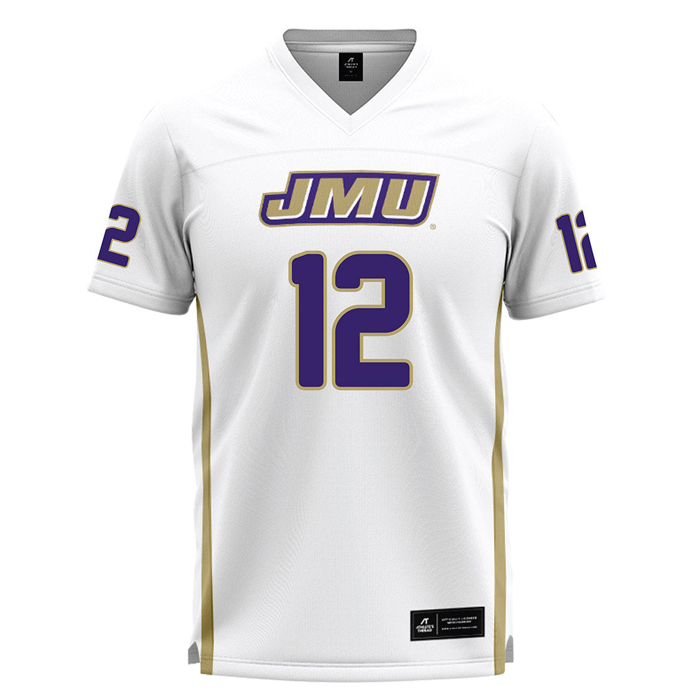 JMU - NCAA Women's Lacrosse : Avery Bickell - White Lacrosse Jersey-0