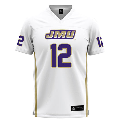 JMU - NCAA Women's Lacrosse : Avery Bickell - White Lacrosse Jersey-0