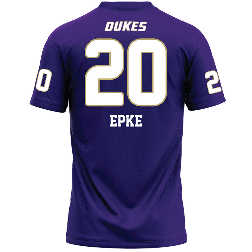 JMU - NCAA Women's Lacrosse : Maddie Epke - Purple Lacrosse Jersey