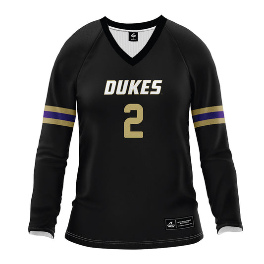 JMU - NCAA Women's Volleyball : Grace Wenrich - Black Volleyball Jersey-0