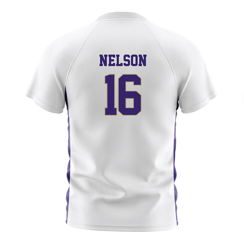 JMU - NCAA Women's Soccer : chloe nelson - White Soccer Jersey-1