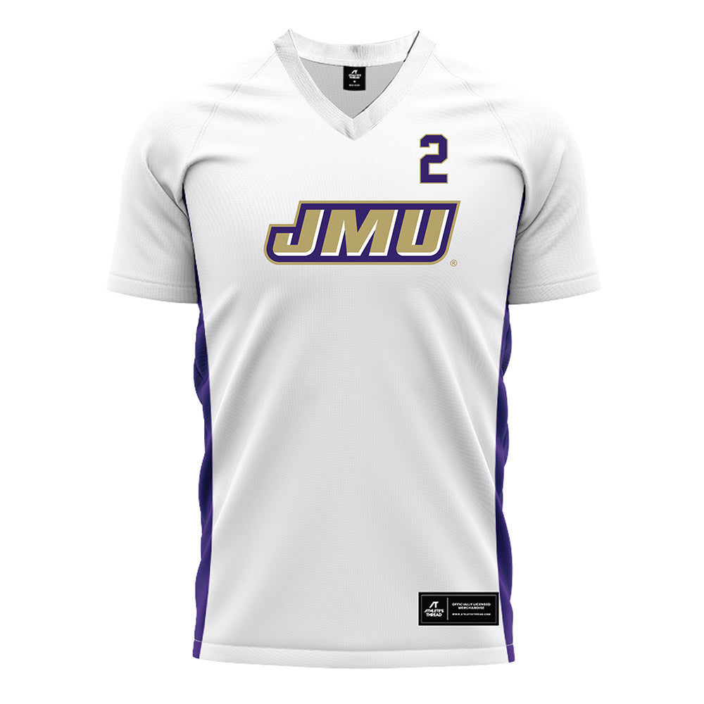 JMU - NCAA Women's Soccer : Audrey Orrock - White Soccer Jersey-0