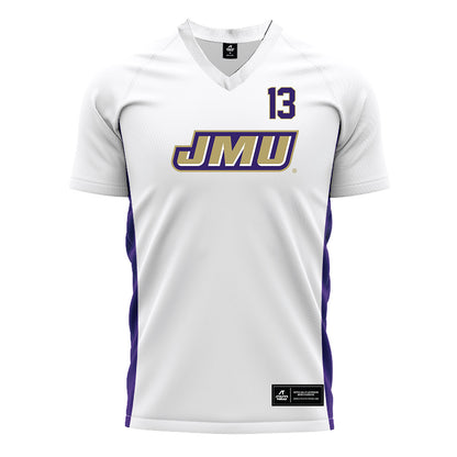 JMU - NCAA Women's Soccer : Abby Fisher - White Soccer Jersey-0