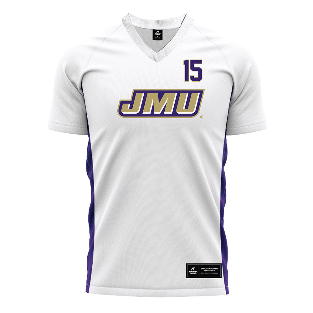 JMU - NCAA Women's Soccer : Bailey Coston - White Soccer Jersey-0