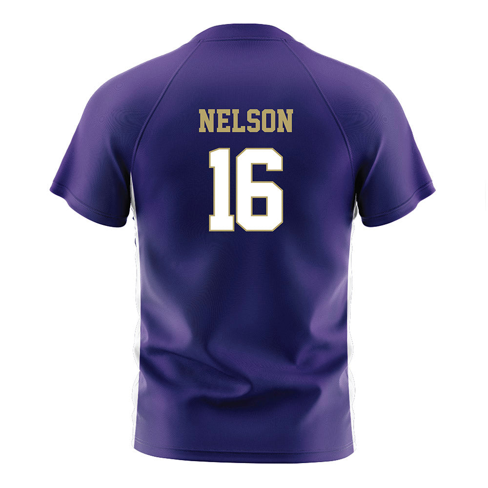 JMU - NCAA Women's Soccer : chloe nelson - Purple Soccer Jersey-1