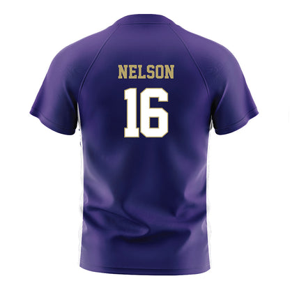 JMU - NCAA Women's Soccer : chloe nelson - Purple Soccer Jersey-1