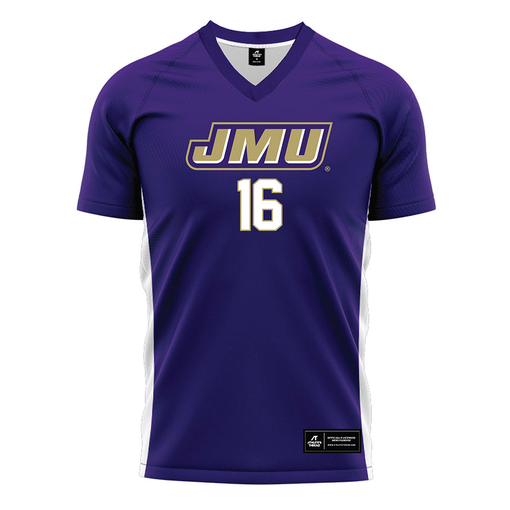 JMU - NCAA Women's Soccer : chloe nelson - Purple Soccer Jersey-0