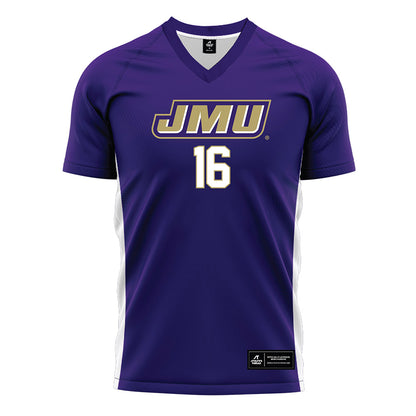 JMU - NCAA Women's Soccer : chloe nelson - Purple Soccer Jersey-0