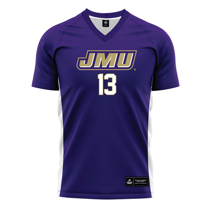 JMU - NCAA Women's Soccer : Abby Fisher - Purple Soccer Jersey-0