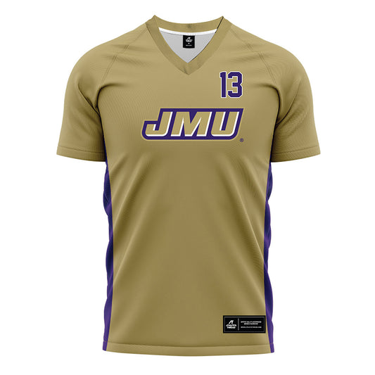 JMU - NCAA Women's Soccer : Abby Fisher - Gold Soccer Jersey-0