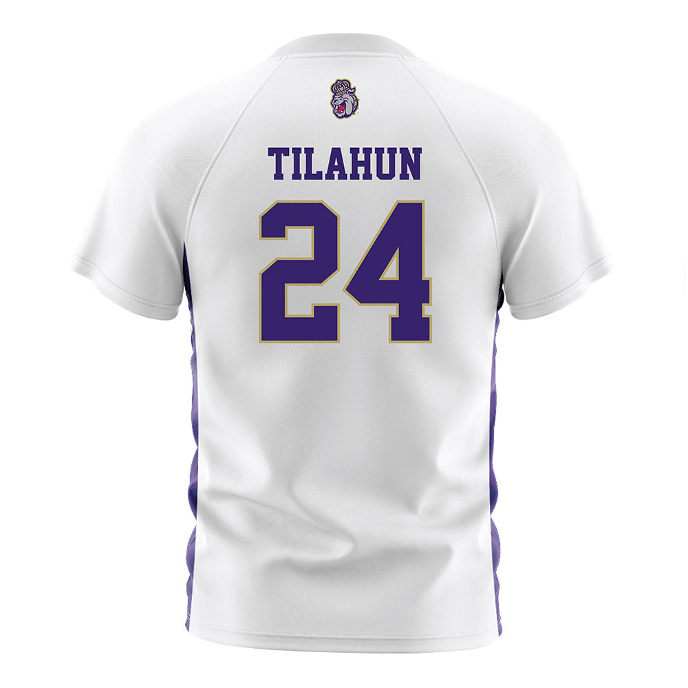 JMU - NCAA Men's Soccer : Henok Tilahun - White Soccer Jersey-1