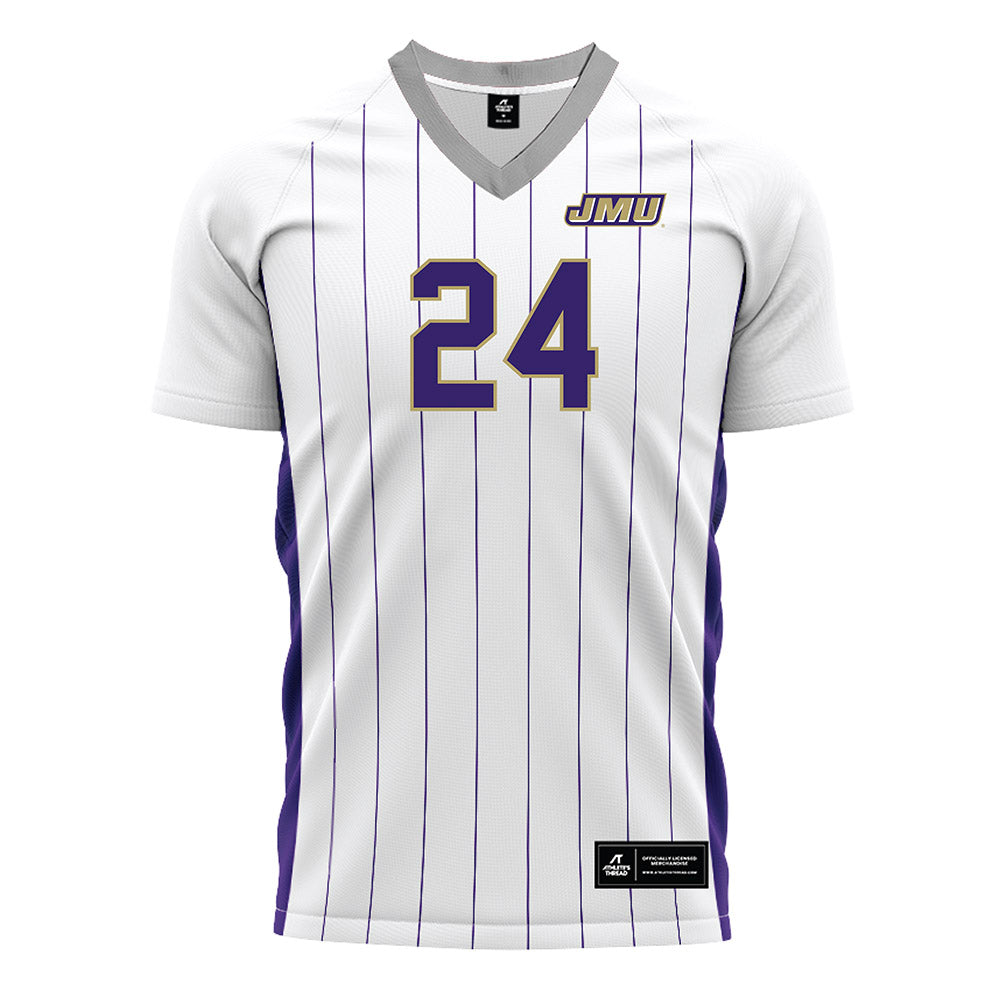 JMU - NCAA Men's Soccer : Henok Tilahun - White Soccer Jersey-0