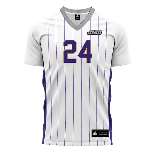JMU - NCAA Men's Soccer : Henok Tilahun - White Soccer Jersey-0