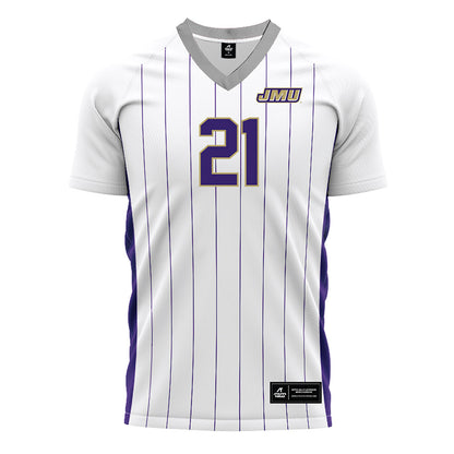 JMU - NCAA Men's Soccer : Tyler Miller - White Soccer Jersey-0