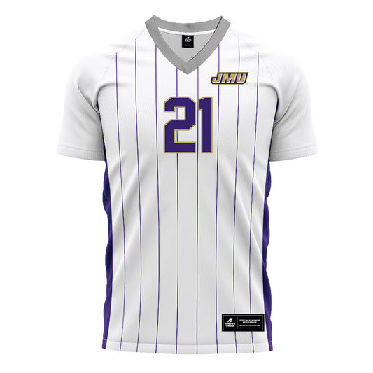 JMU - NCAA Men's Soccer : Tyler Miller - White Soccer Jersey-0