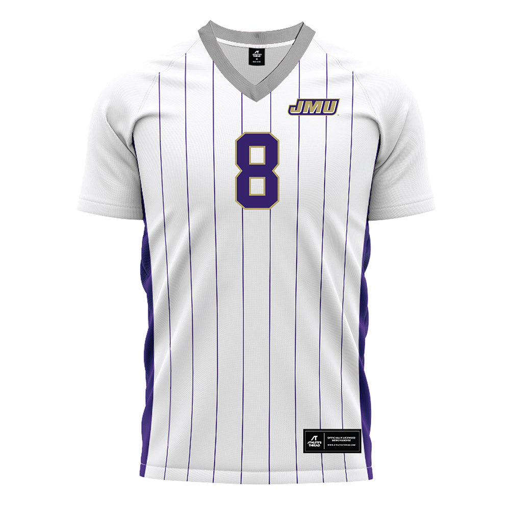 JMU - NCAA Men's Soccer : Zemi Rodriguez - White Soccer Jersey-0