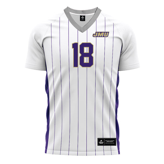JMU - NCAA Men's Soccer : Lucho Fuentes - White Soccer Jersey-0