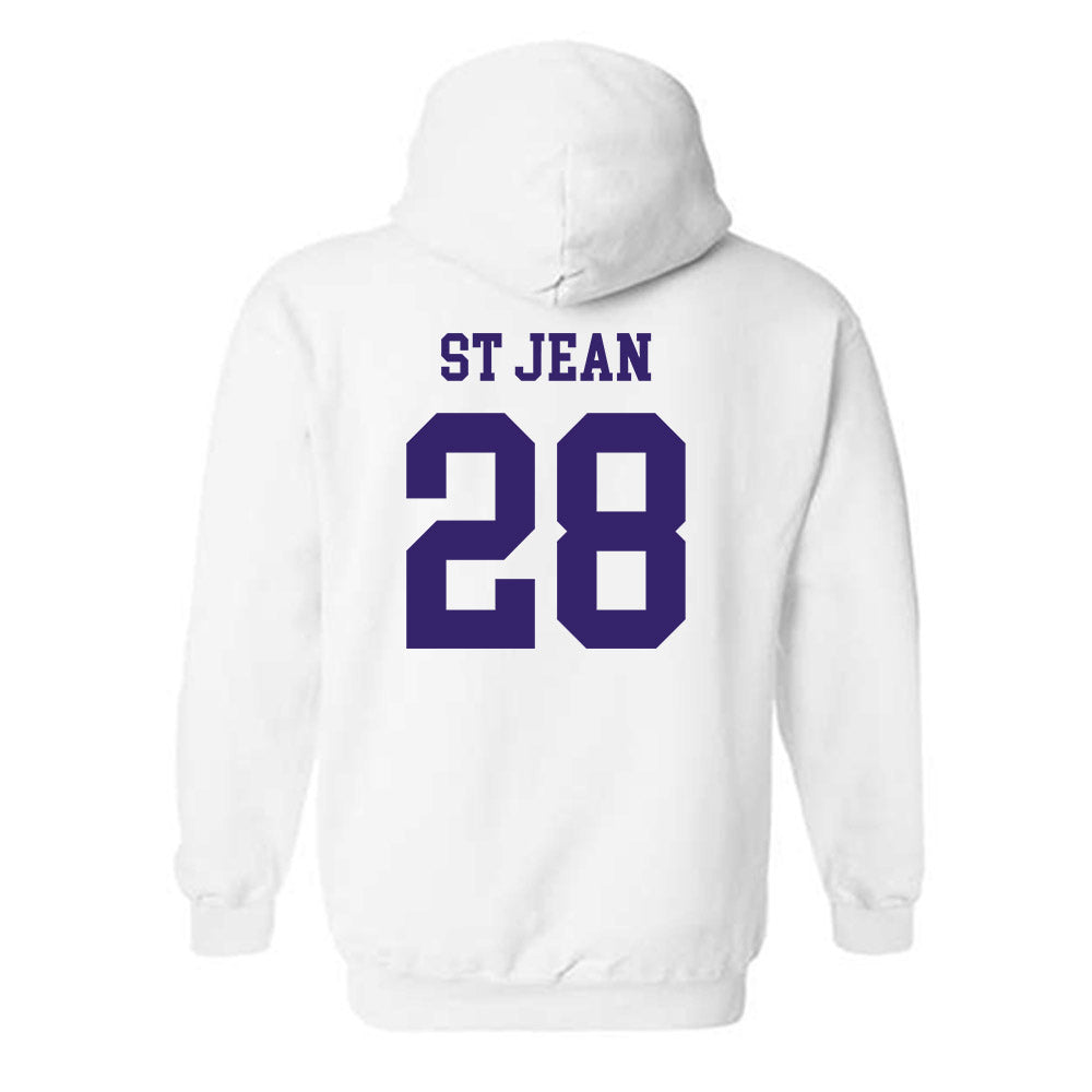 JMU - NCAA Softball : Lisey St Jean - Replica Shersey Hooded Sweatshirt-1