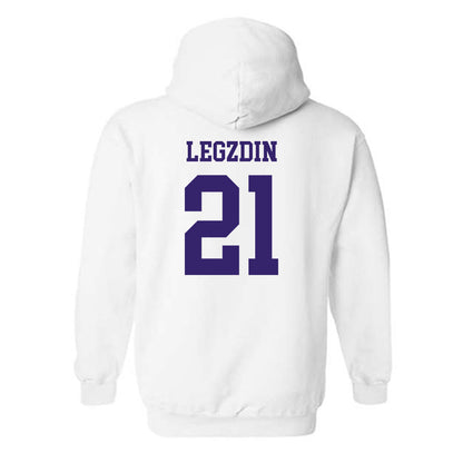 JMU - NCAA Softball : Cali Legzdin - Replica Shersey Hooded Sweatshirt-1