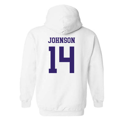 JMU - NCAA Softball : Taylor Johnson - Replica Shersey Hooded Sweatshirt-1