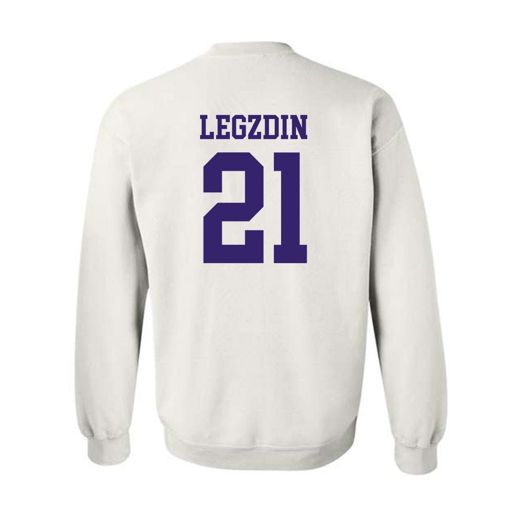 JMU - NCAA Softball : Cali Legzdin - Fashion Shersey Crewneck Sweatshirt-1