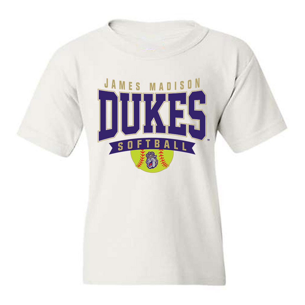 JMU - NCAA Softball : Morgan Mesaros - Fashion Shersey Youth T-Shirt-0