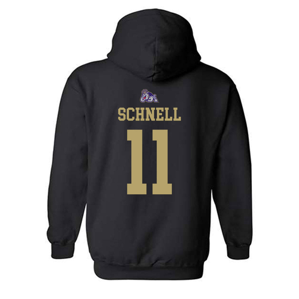 JMU - NCAA Women's Volleyball : Sarah Schnell - Replica Shersey Hooded Sweatshirt-1