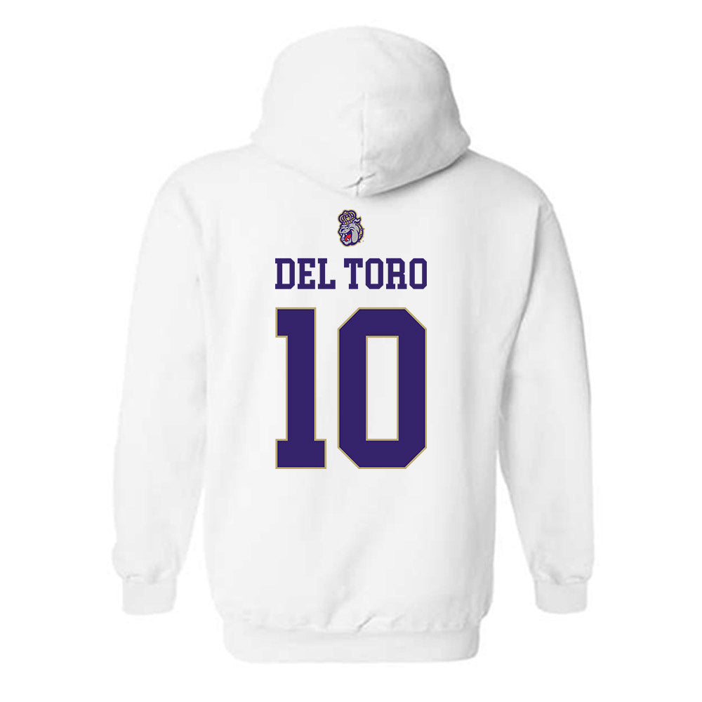 JMU - NCAA Women's Soccer : Olivia Del Toro - Replica Shersey Hooded Sweatshirt-1