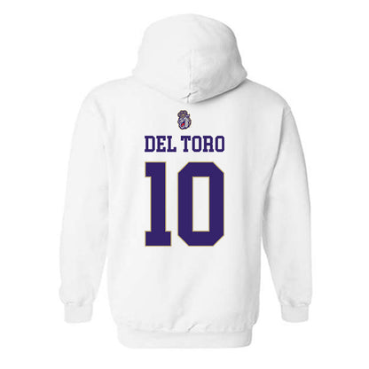 JMU - NCAA Women's Soccer : Olivia Del Toro - Replica Shersey Hooded Sweatshirt-1