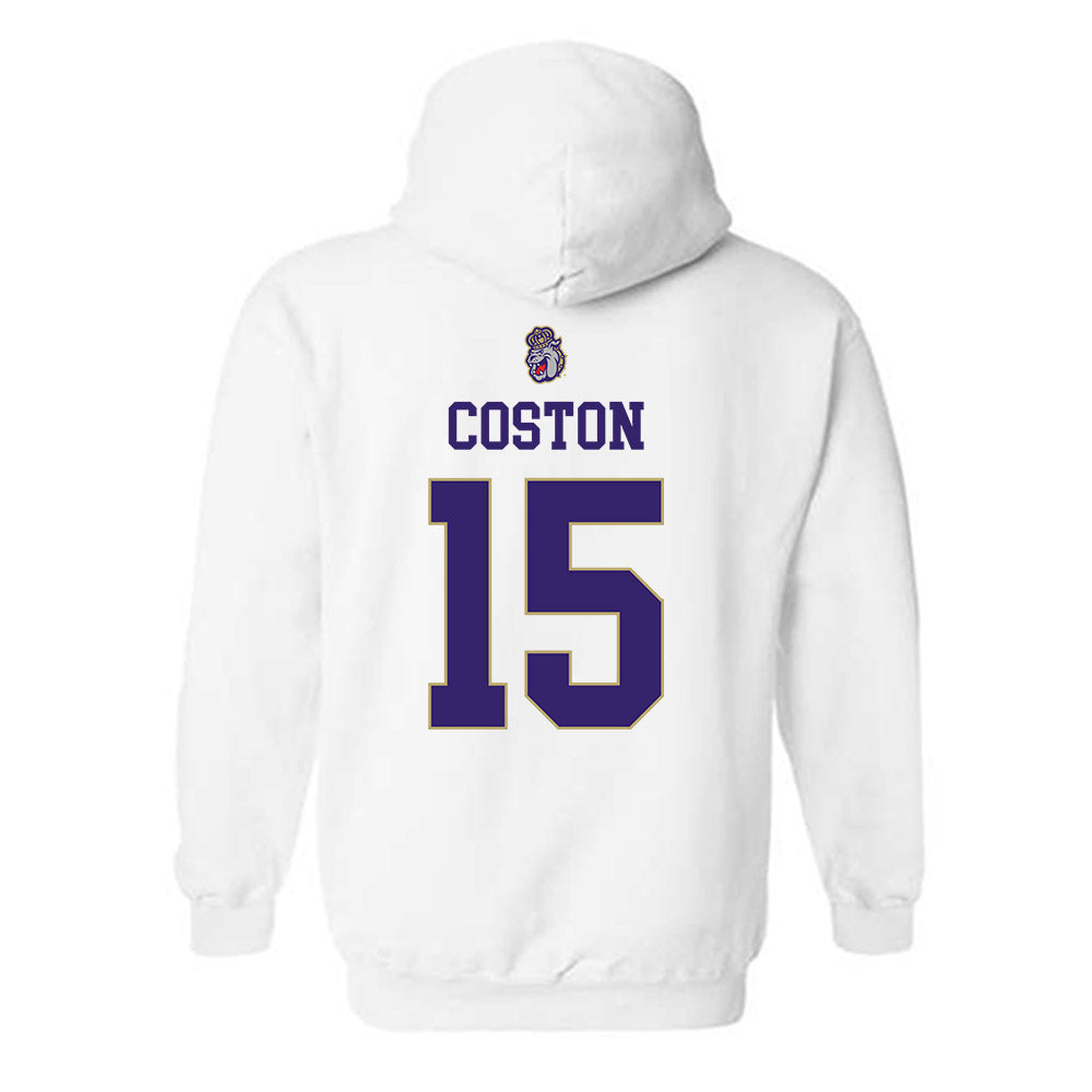 JMU - NCAA Women's Soccer : Bailey Coston - Replica Shersey Hooded Sweatshirt-1