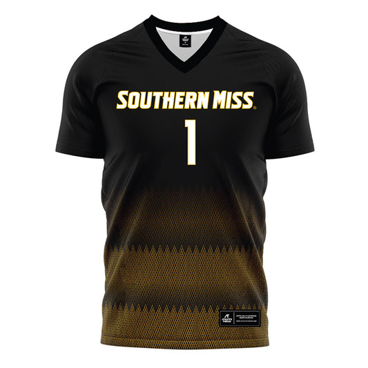 Southern Miss - NCAA Women's Soccer : Maddie Ellis - Black Soccer Jersey-0