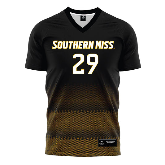 Southern Miss - NCAA Women's Soccer : Ava Bynes - Black Soccer Jersey-0