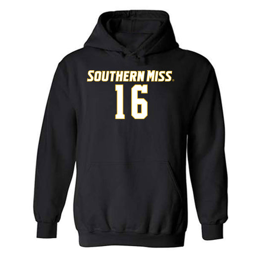 Southern Miss - NCAA Women's Soccer : Shaelynn Quick - Replica Shersey Hooded Sweatshirt-0